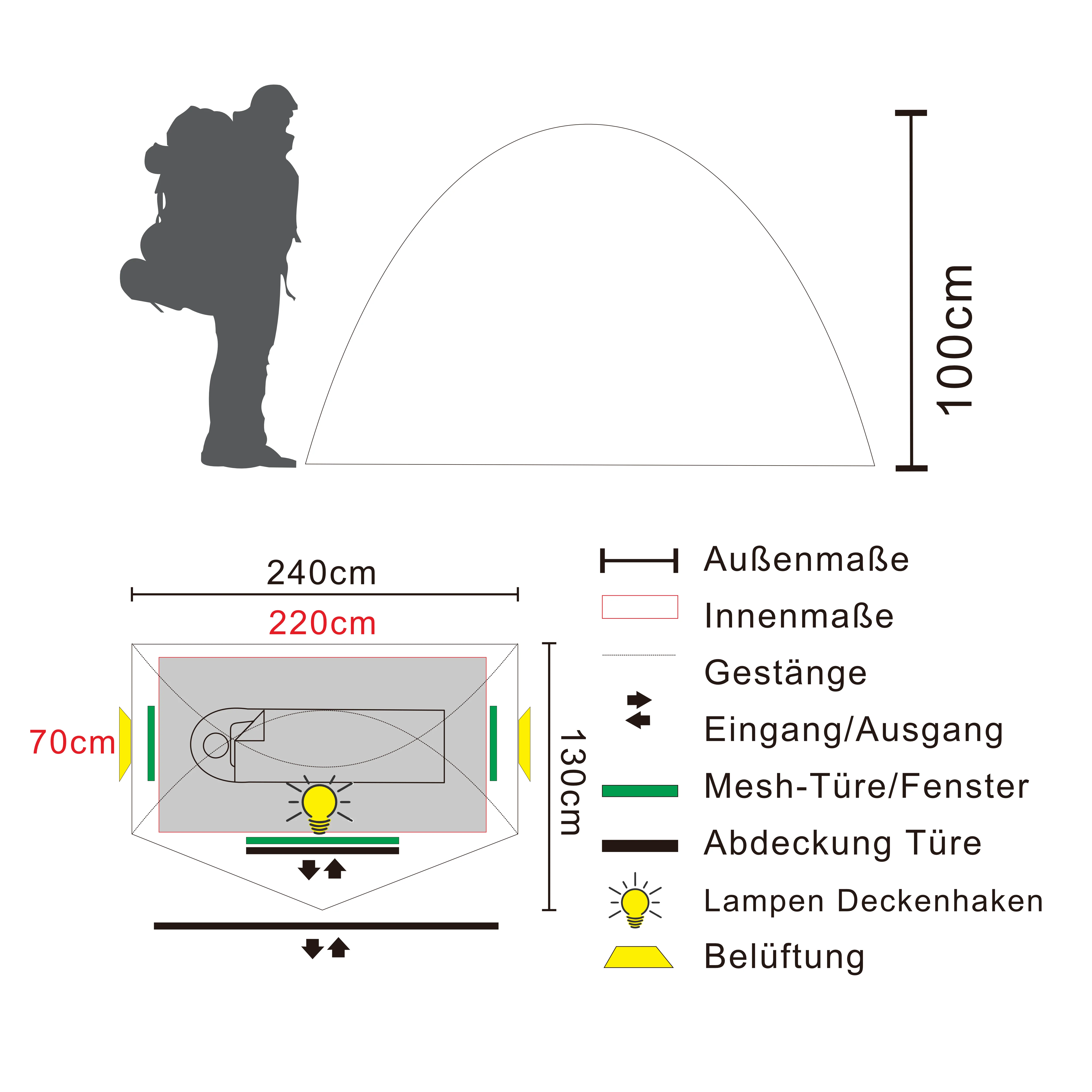 ANDITO 1 | 1 Personen Leichtgewichts-Trekkingzelt - Image 17