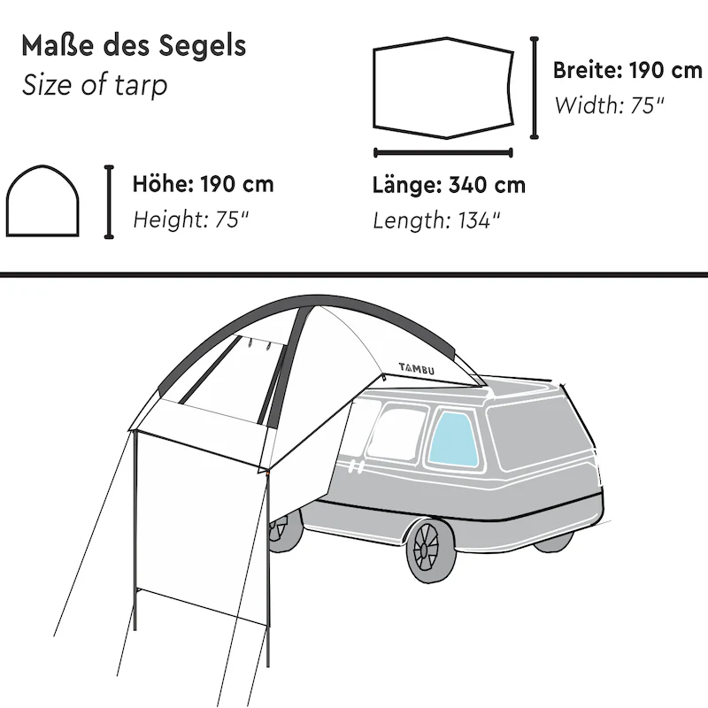 BASANT | Multifunktionales Sonnensegel für Van, SUV und Auto - Image 6