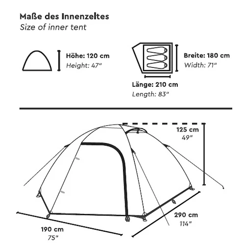 BESA 3 | 3 Personen Kuppelzelt - Image 3