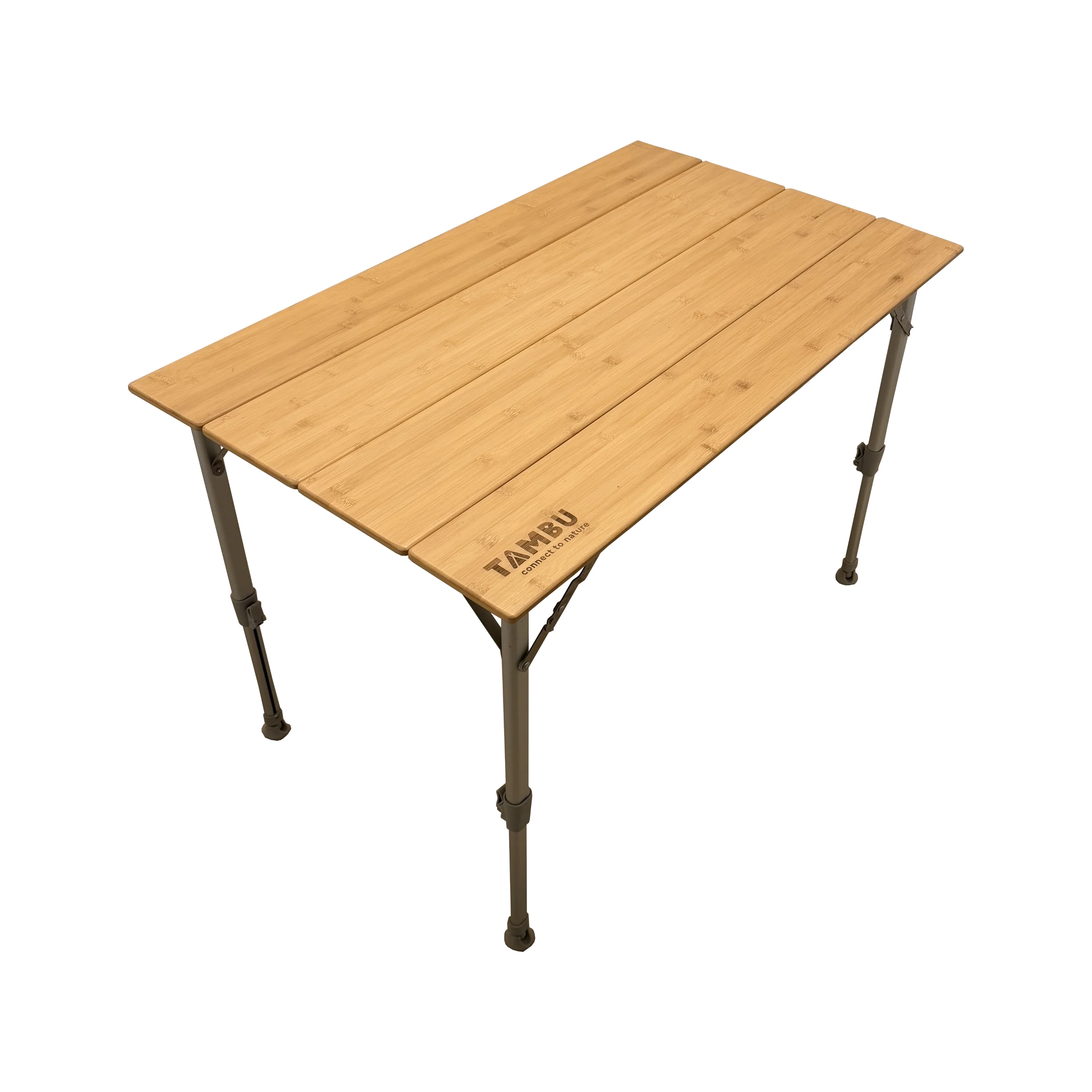BISTA | Großer Bambus-Campingtisch mit höhenverstellbaren Beinen - Image 11