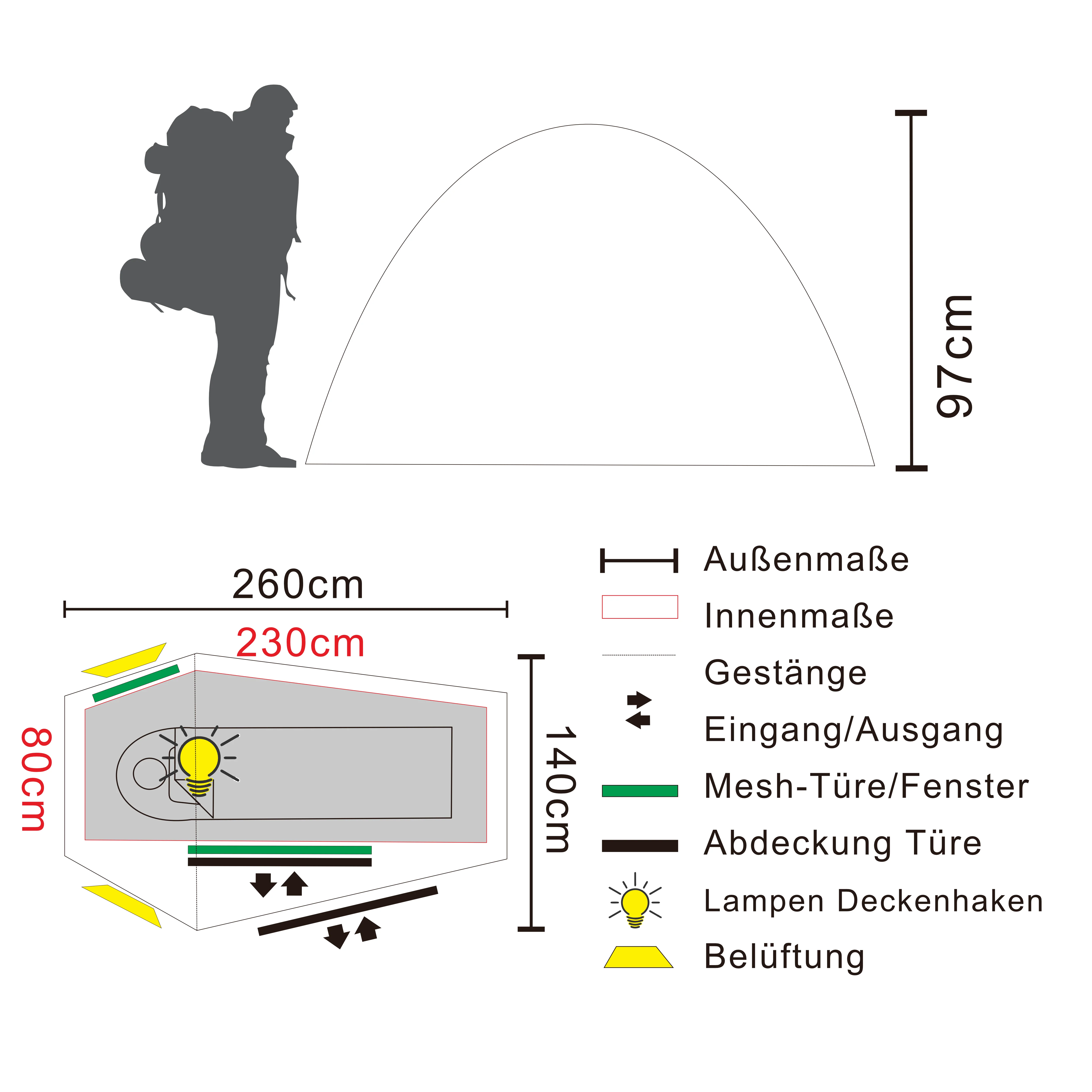 CHOTA 1 | 1 Personen-Trekkingzelt - Image 12