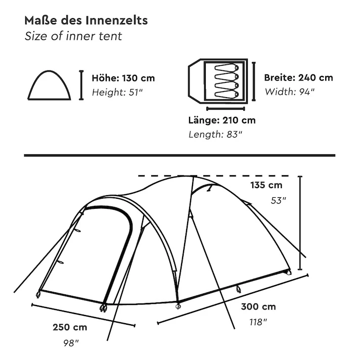 HAIKA 4 | 4 Personen Kuppelzelt - Image 3