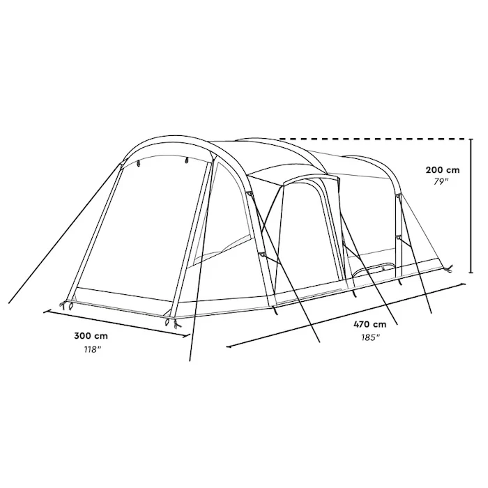 HUSIR | 4 Personen Familien Tunnelzelt Air - Image 10