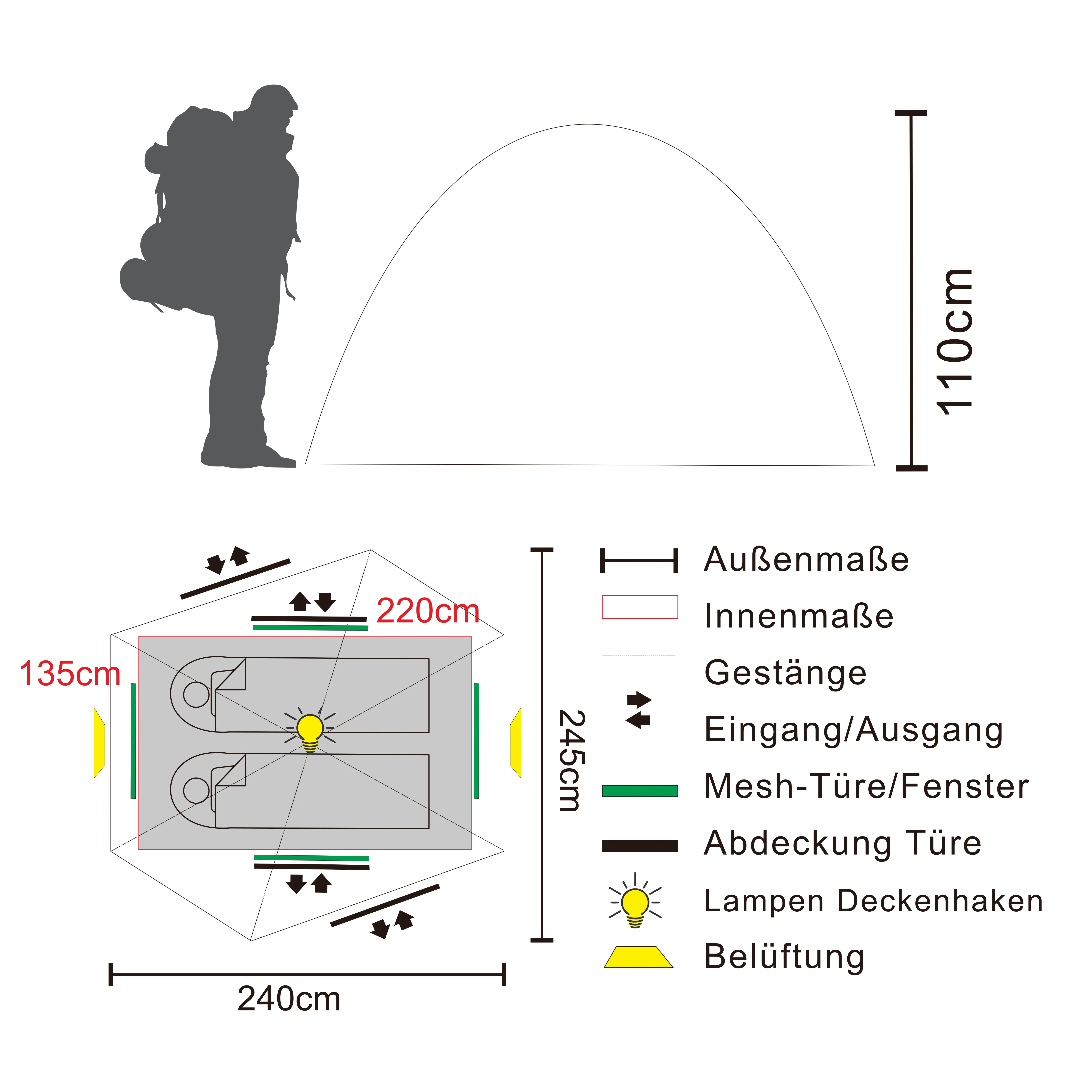 KAMALO 2 | 2-Personen Leichtgewicht-Trekkingzelt - Image 19