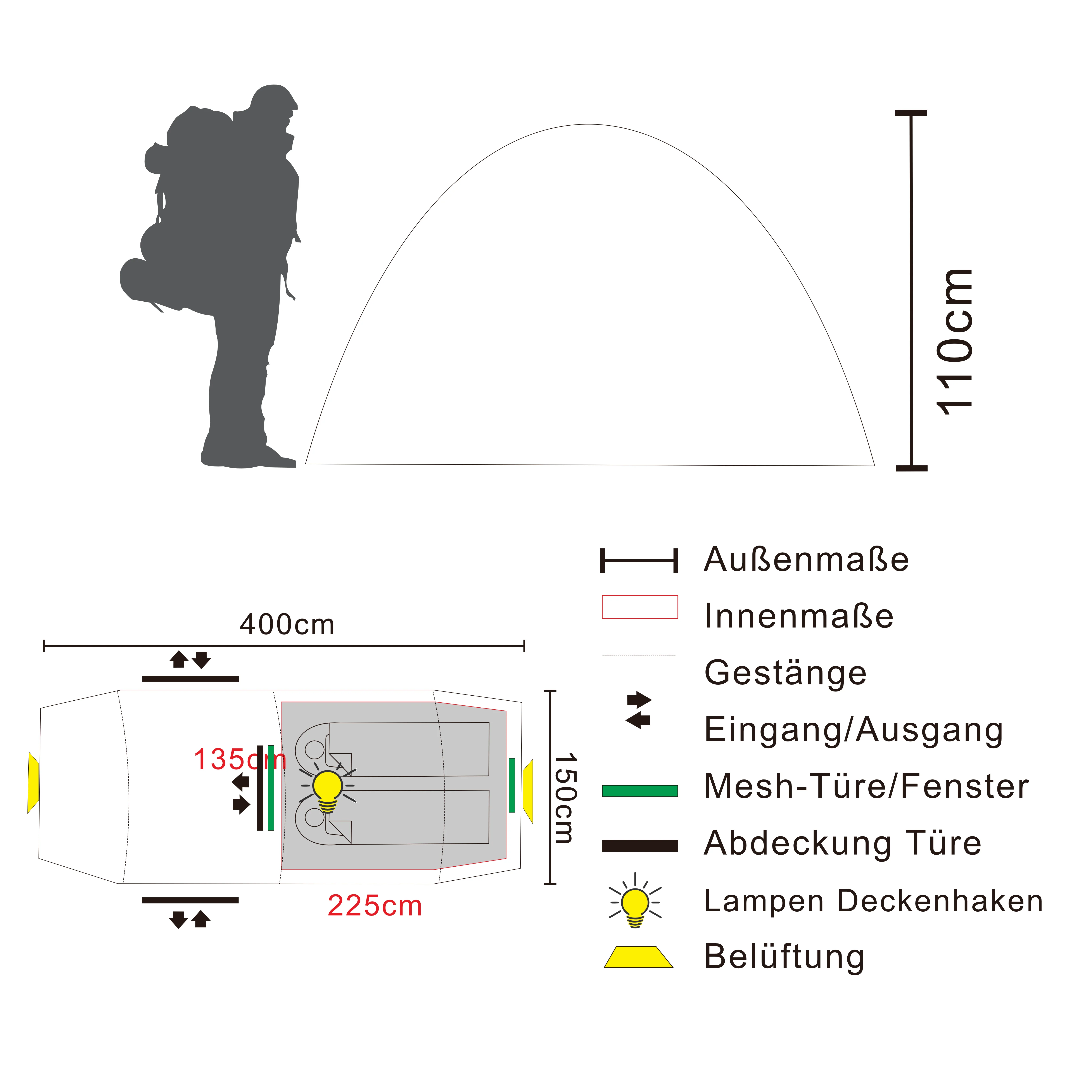 SADA 2.1 | 2 Personen Trekking-Tunnelzelt - Image 24