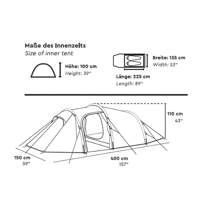 SADA 2 | 2 Personen Trekking-Tunnelzelt - Image 3