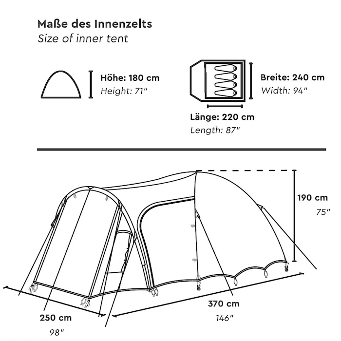 SETU 4 | 4 Personen Kuppelzelt mit Stehhöhe - Image 4