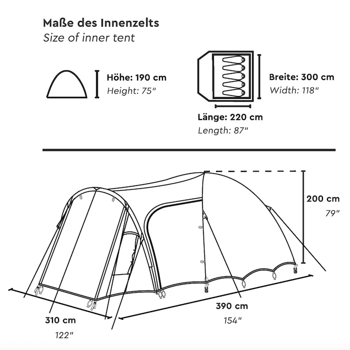 SETU 5 | 5 Personen Kuppelzelt mit Stehhöhe - Image 3