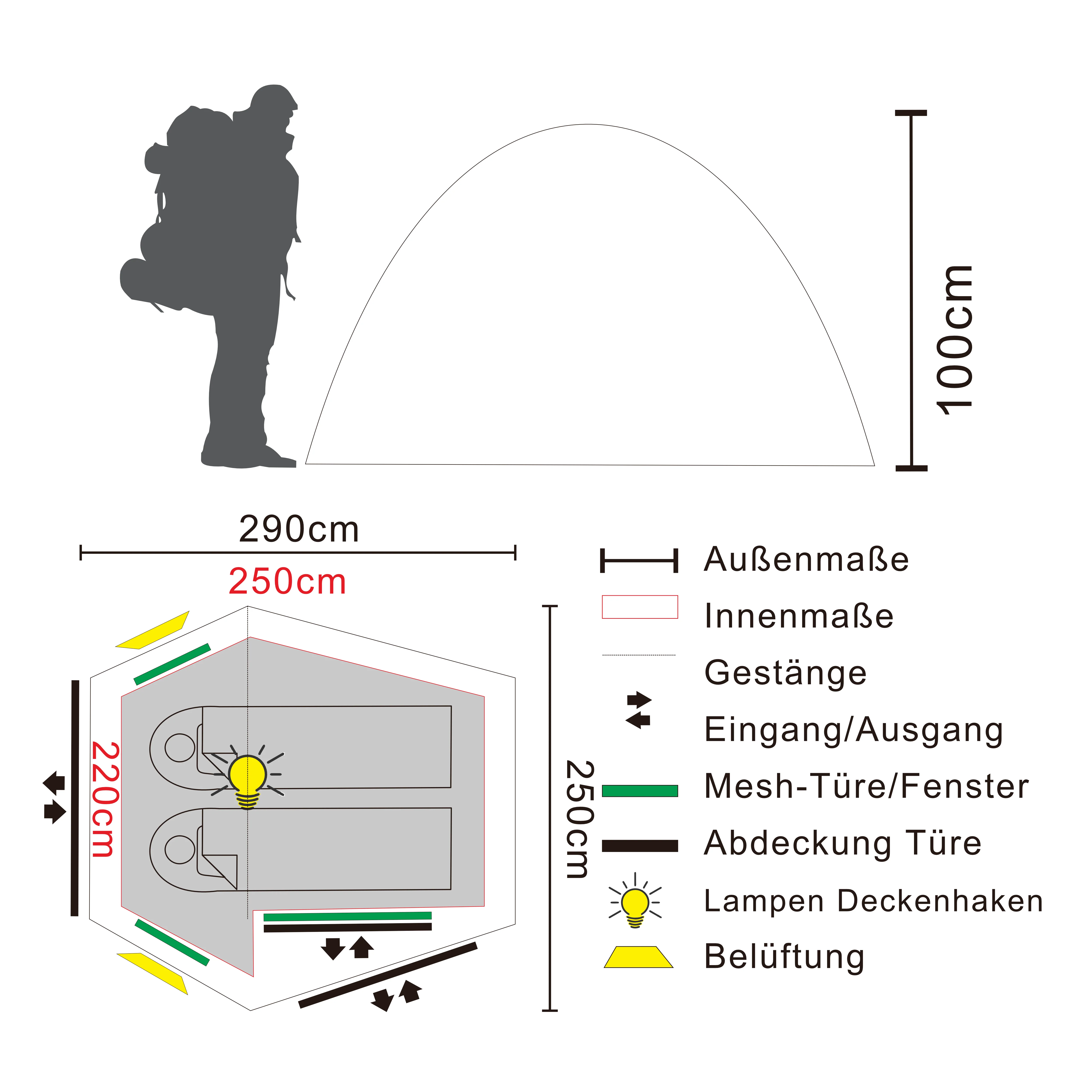 TARA 2 | Leichtes 2-Personen-Tunnelzelt - Image 20