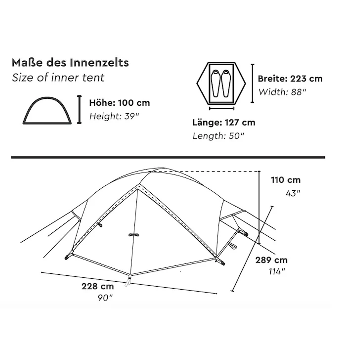 TIKONA 2 | 2 Personen Trekking Kuppelzelt - Image 3